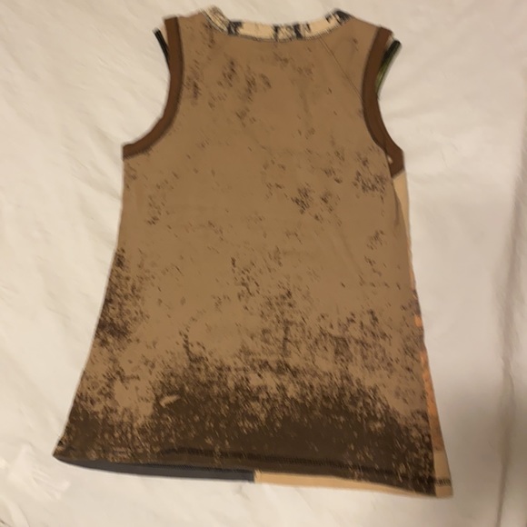 Multi color brown and beige tank top. - Picture 2 of 2